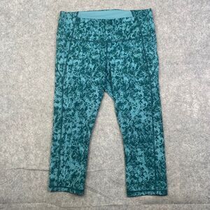 Under Armour Heat Gear Crop Legging 1320551 Women Size XL AOP Gym Casual